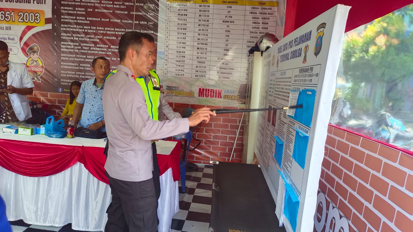 Kapolres Sibolga Cek Kesiapan Pos Pam, Pos Yan Dan Pos Terpadu
