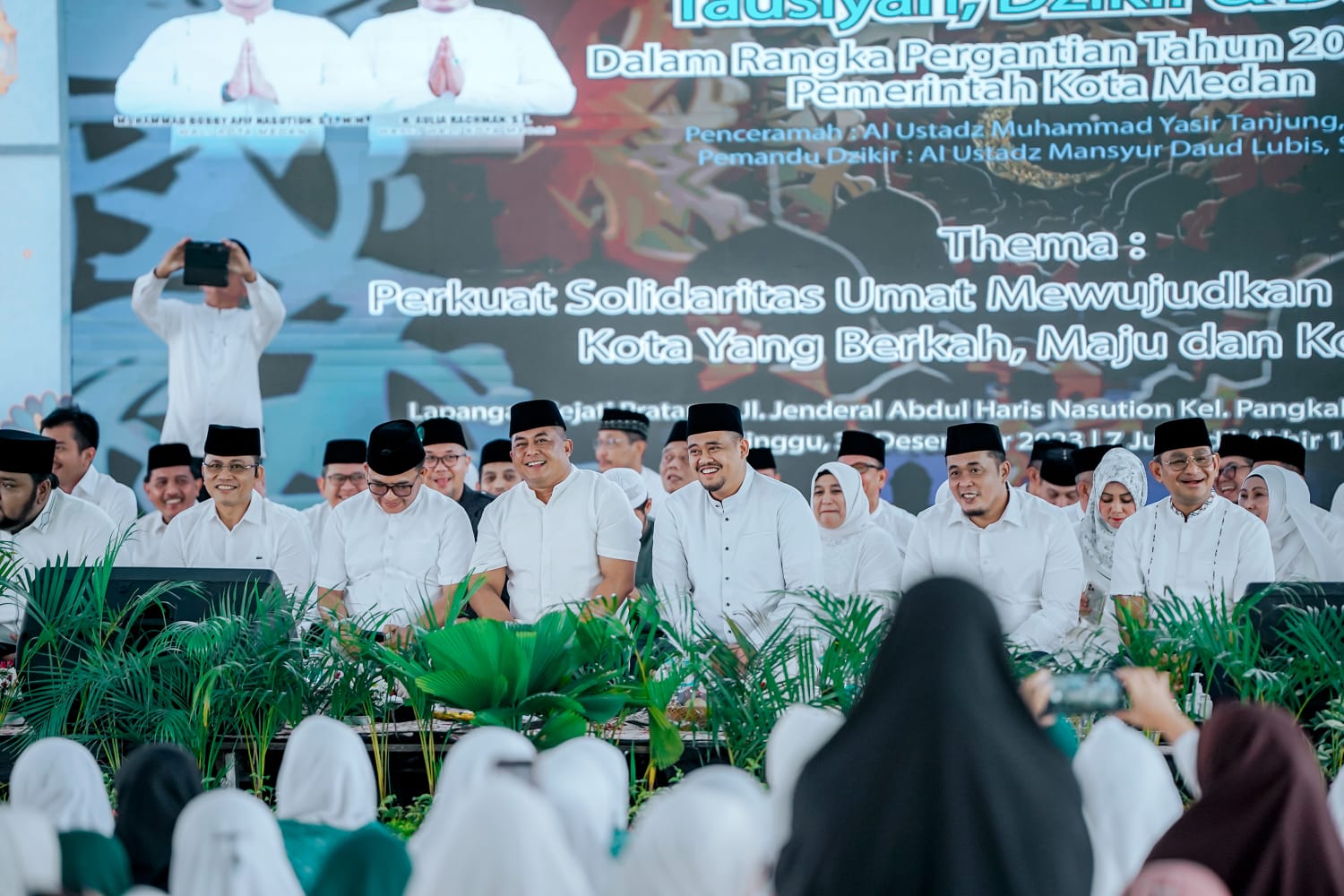 Di Tausiyah, Dzikir dan Doa Bersama, Bobby Nasution: Mohon Doakan Kami Agar Pembangunan Dapat Dituntaskan