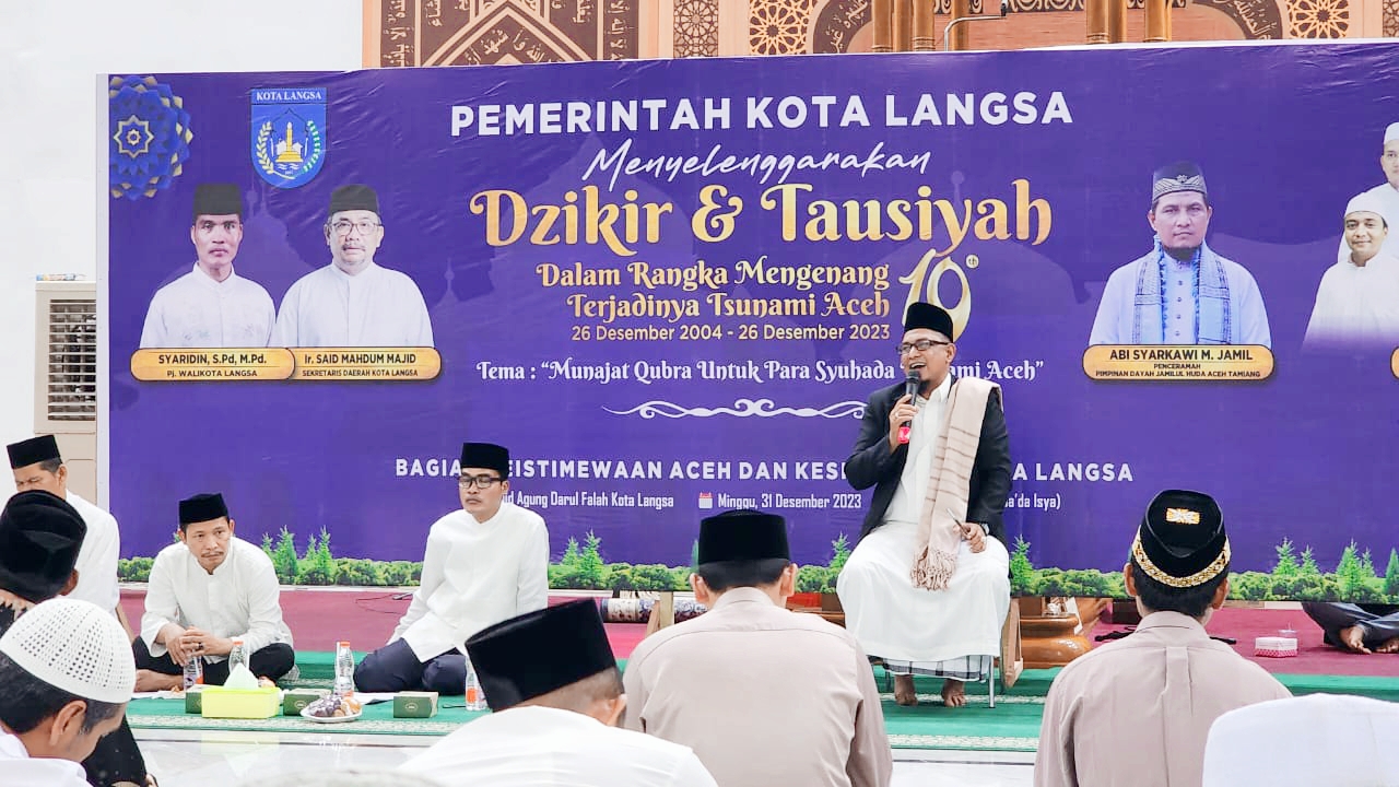 19 Tahun Tsunami Aceh, Pemko Langsa Gelar Zikir Dan Tausiyah