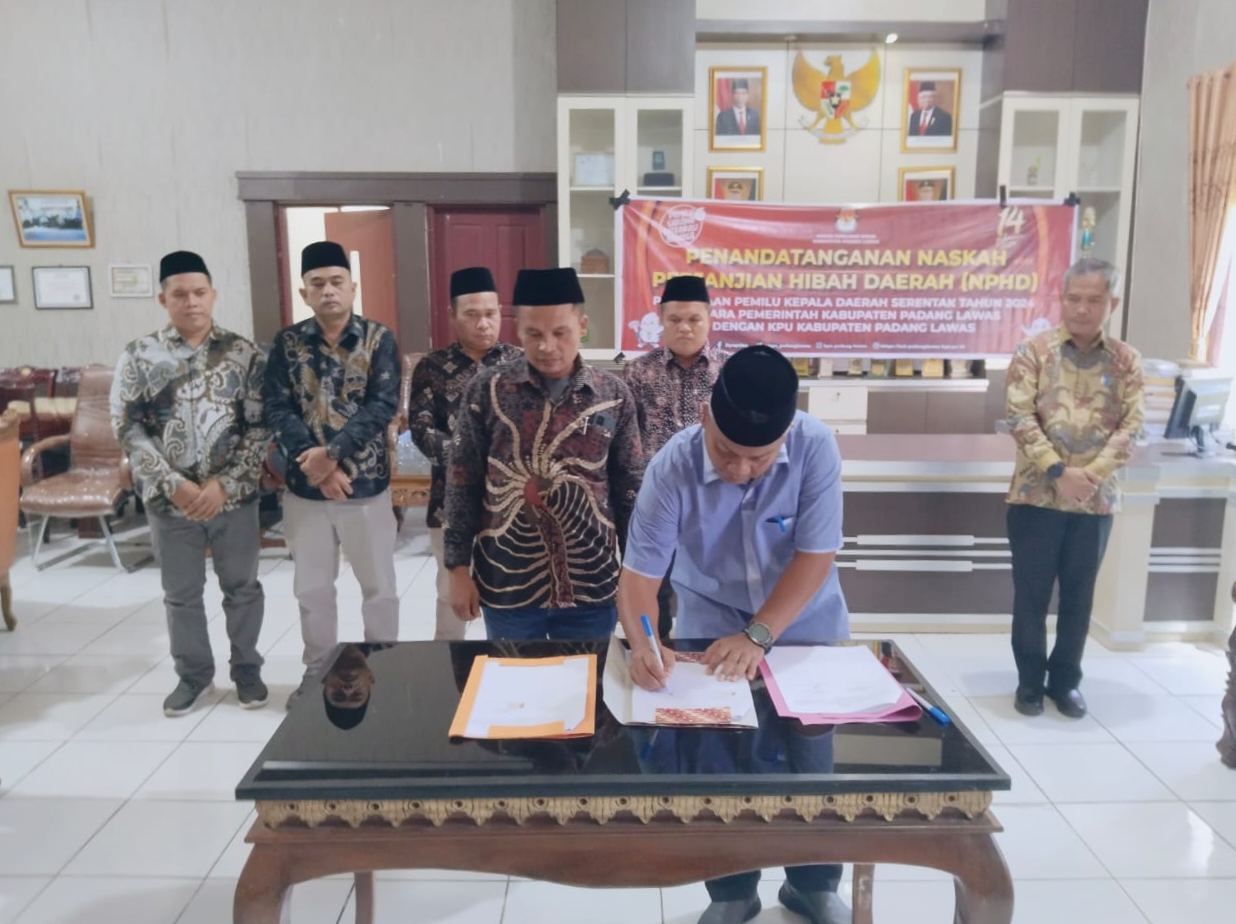 Sempat Tertunda, NPHD Pilkada Palas Ditandatangani