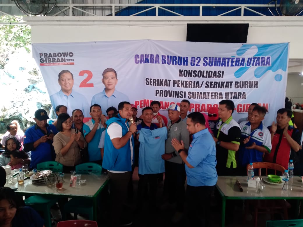 30 Serikat Buruh Satukan Sikap Menangkan Prabowo – Gibran Satu Putaran