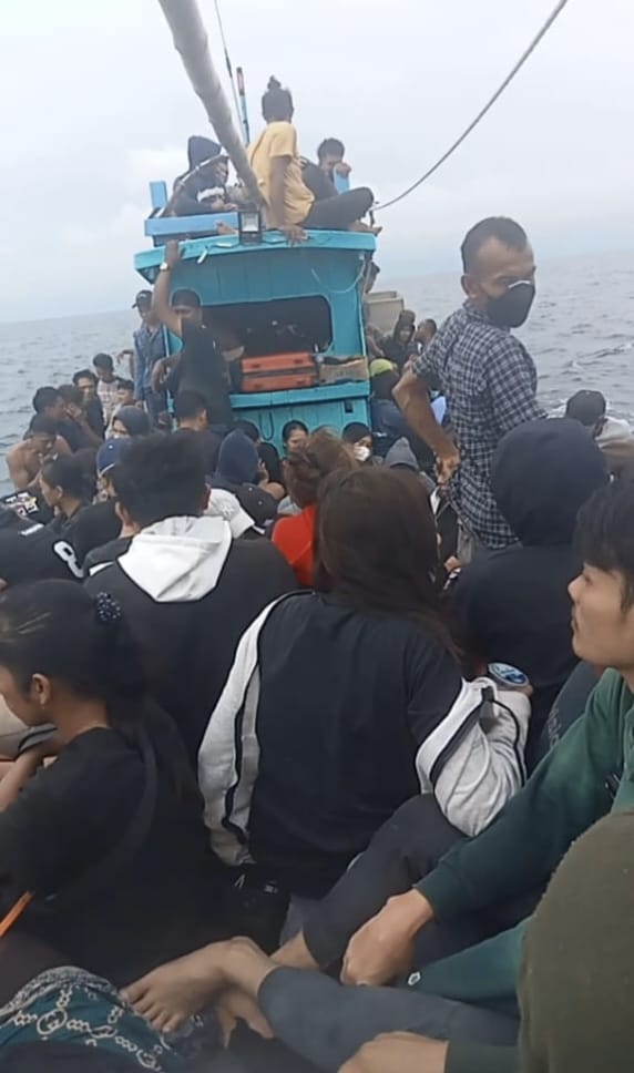 127 PMI Ilegal Dan 2 Balita Dari Kapal Tongkang Malaysia Terdampar Di Deliserdang