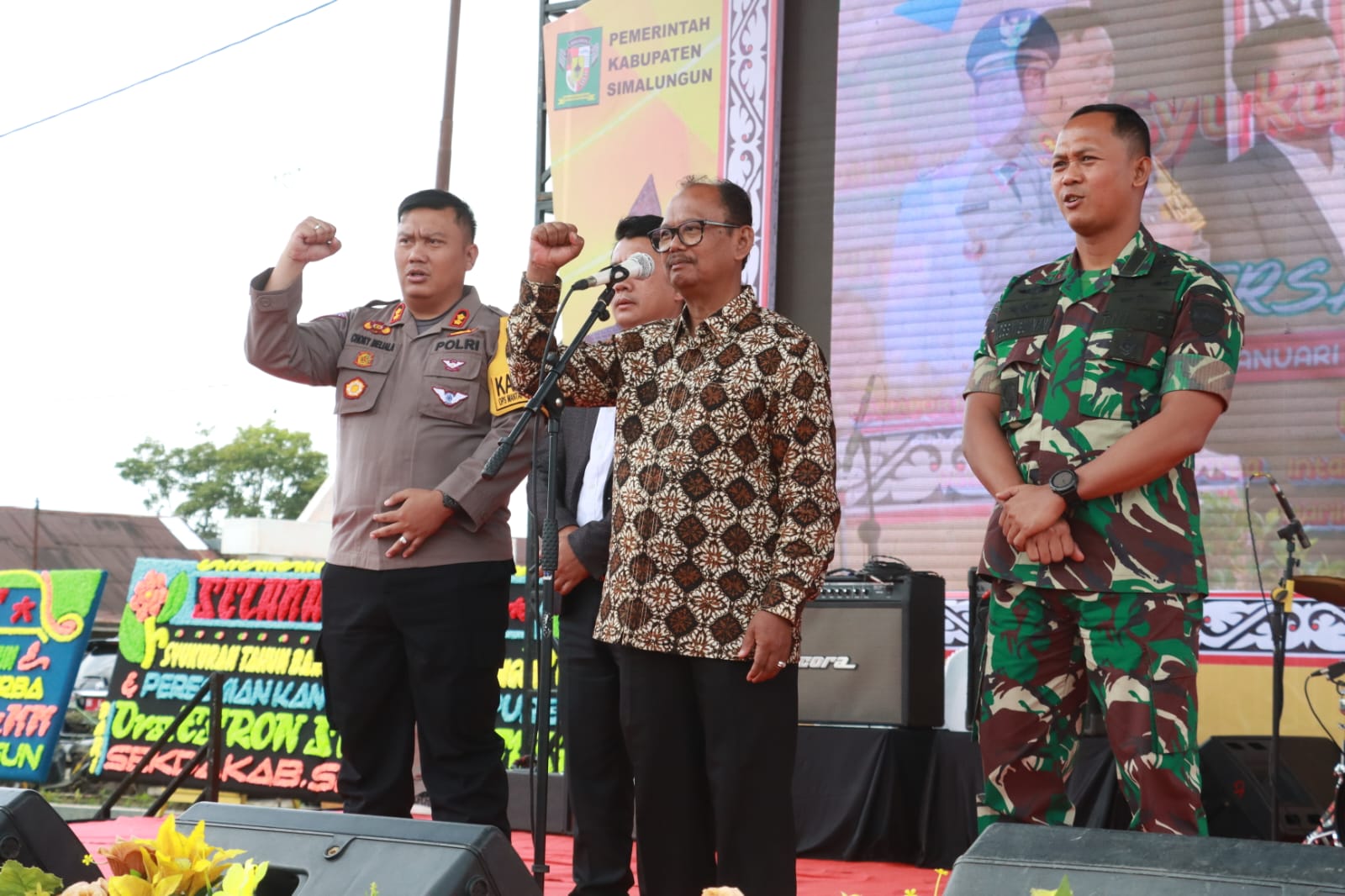 Kapolres Simalungun Hadiri Syukuran Tahun Baru Dan Peresmian Kantor Camat Purba
