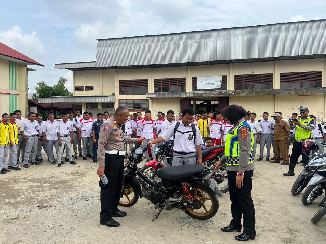 Sat Lantas Polres Langsa Sosialisasi Penertiban Knalpot Brong Ke Pelajar