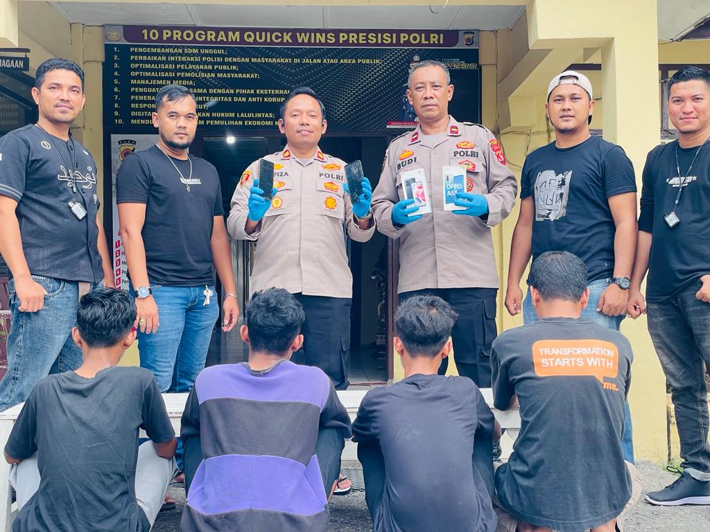 Pencuri Dan Penadah HP Hasil Curat Diringkus Polsek Langsa Barat