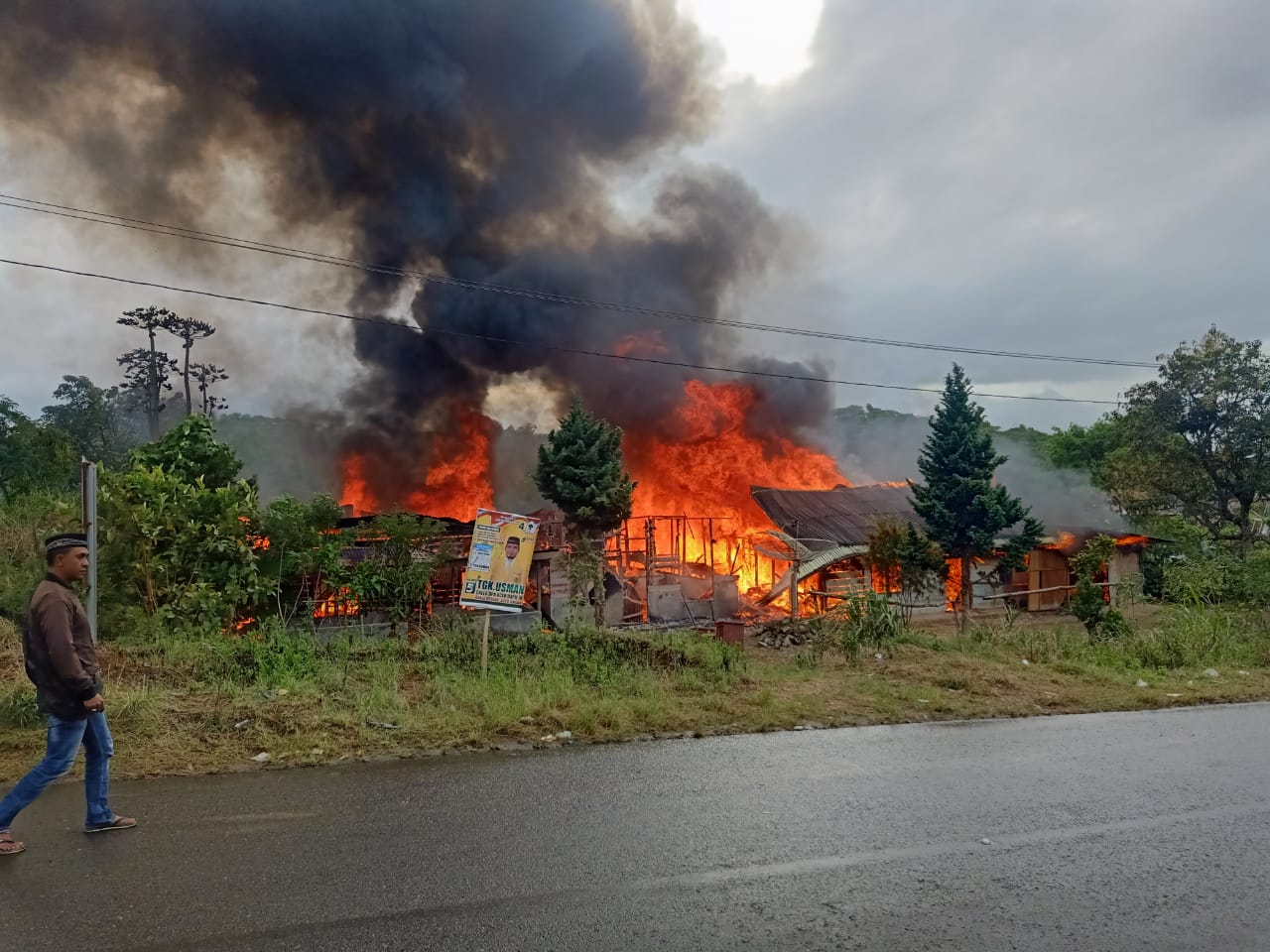 3 Rumah Dan 1 Gudang Hangus Dilahap Api Di Bener Meriah