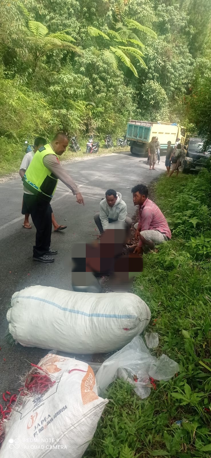 Pengendara Motor Tewas Ditabrak Truk Di Jalan Siborongborong-Sipahutar