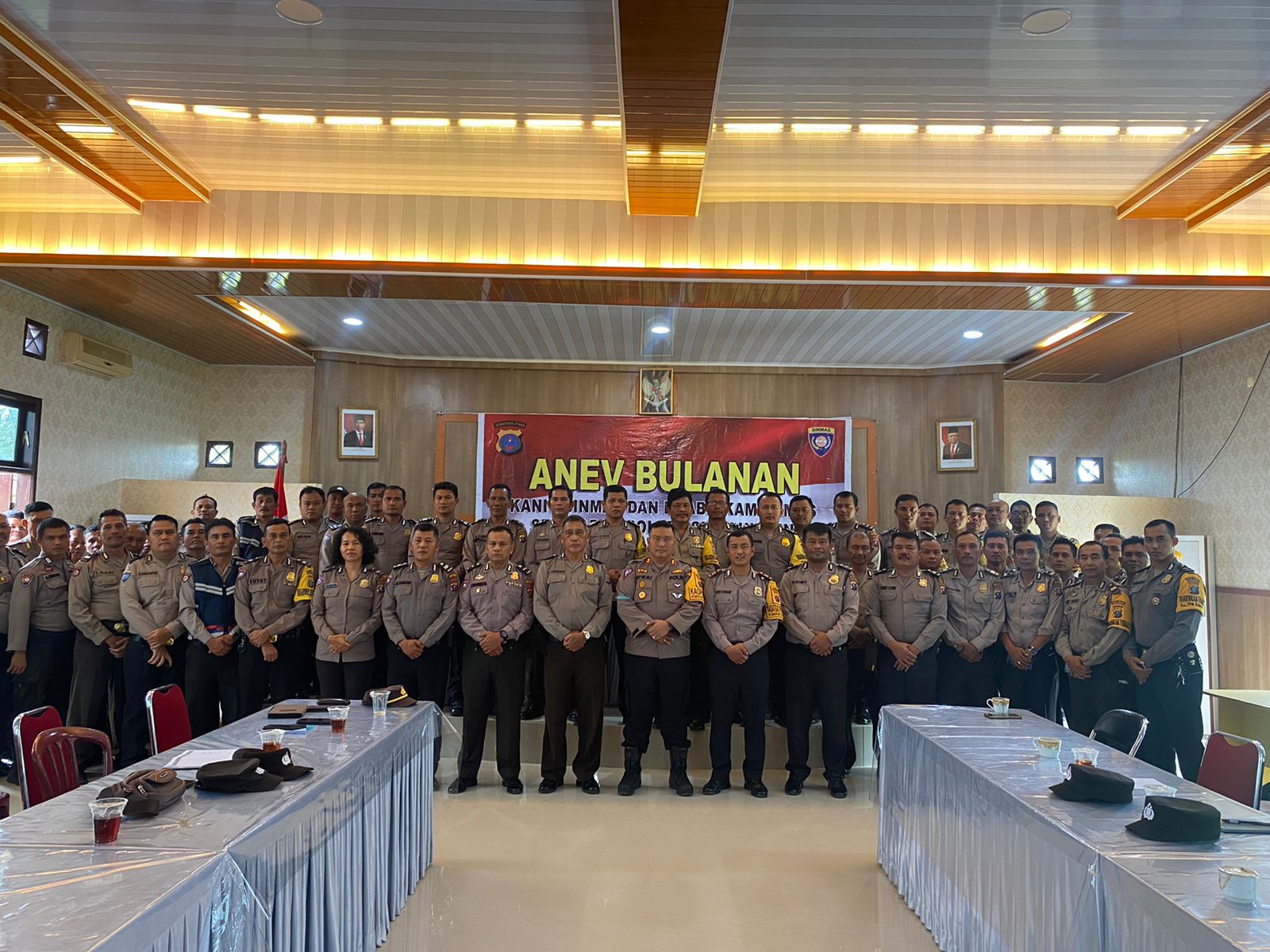 Anev Bulanan Optimalkan Peran Bhabinkamtibmas Polres Simalungun