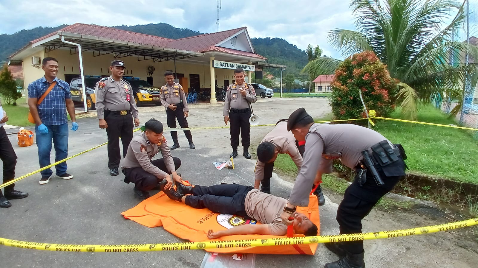 Personel Samapta dan Satuan Reskrim Polres Tapteng Gelar Pelatihan TPTKP