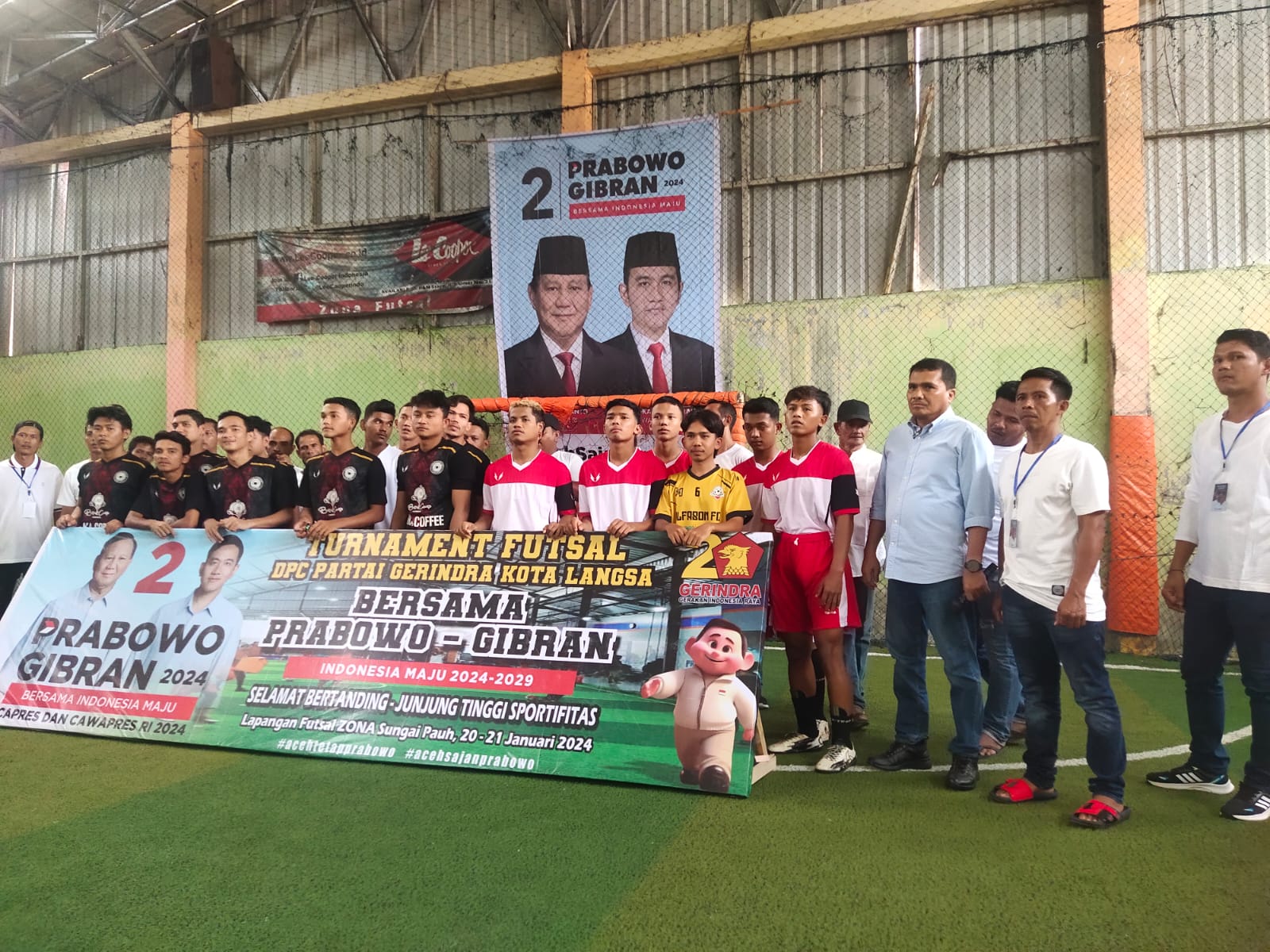 16 Klub Ramaikan Turnamen Futsal Gerindra Kota Langsa
