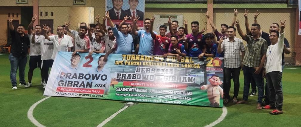 Alsado Juara Turnamen Futsal Gerindra Kota Langsa