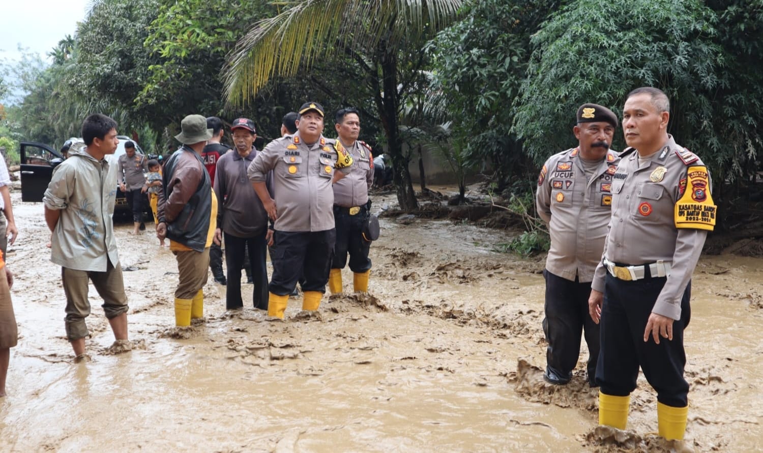 Kapolres Palas Tinjau Lokasi Banjir Di Desa Pintu Padang