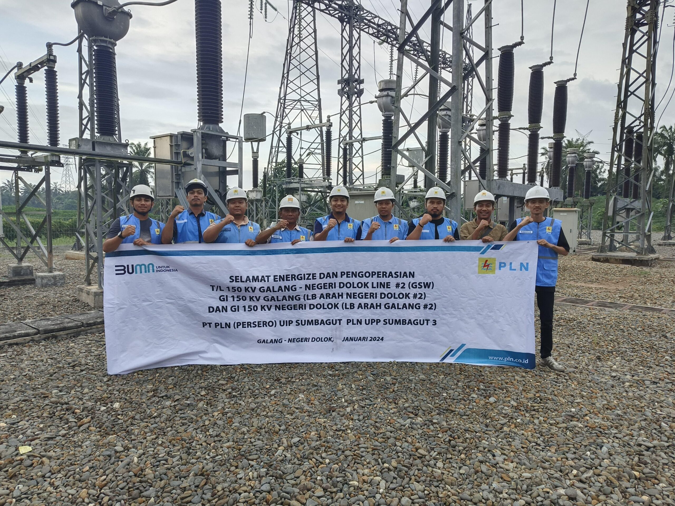 SUTT 150 kV Galang - Negeri Dolok Sirkit 2 Resmi Energize, Kelistrikan 2 Kabupaten Semakin Andal