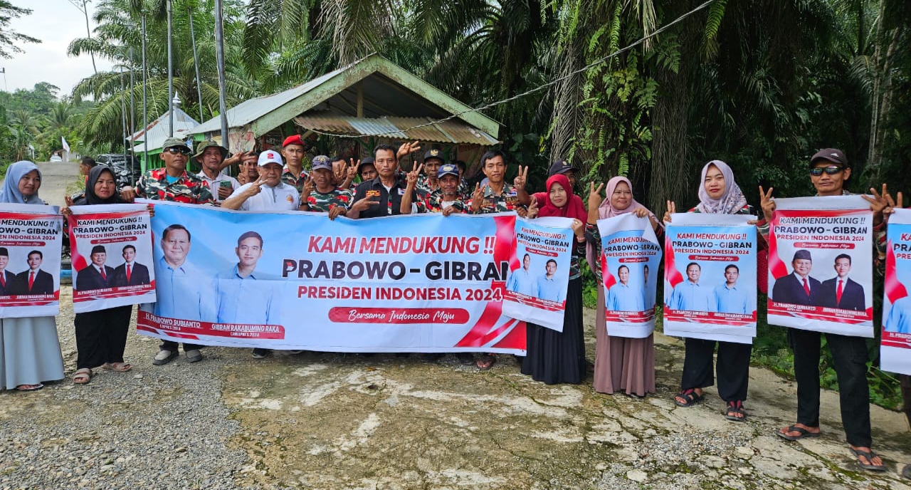 Laskar Merah Putih Aceh Tamiang Deklarasi Dukung Prabowo-Gibran