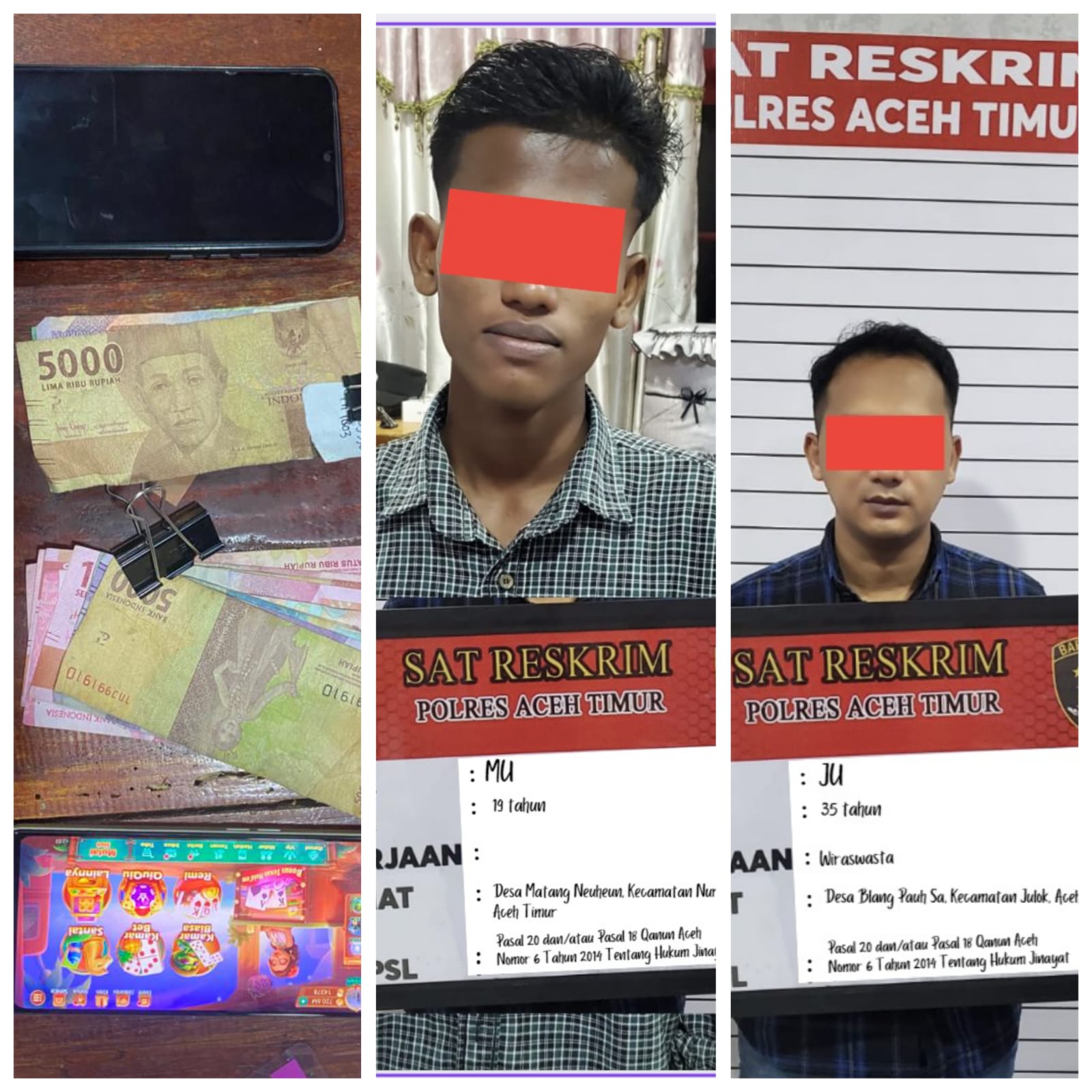 Meresahkan, Dua Penjudi Ditangkap