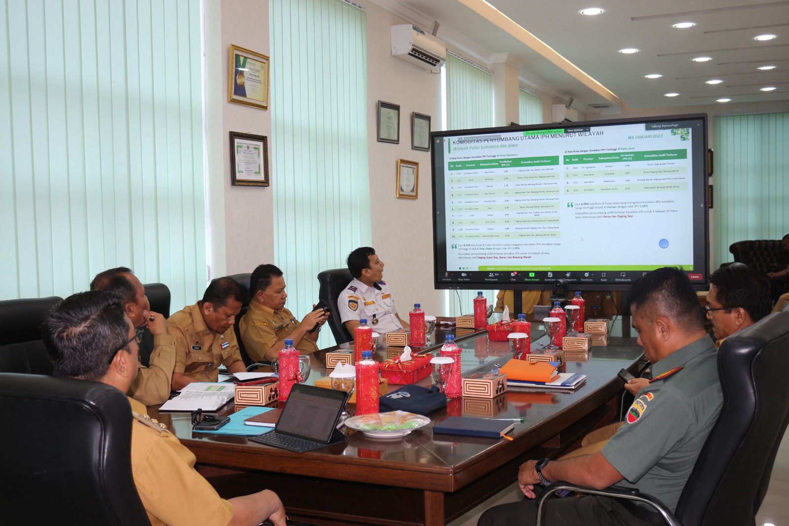 Pj Wali Kota Tebing Tinggi Ikuti Rakor Pengendalian Inflasi