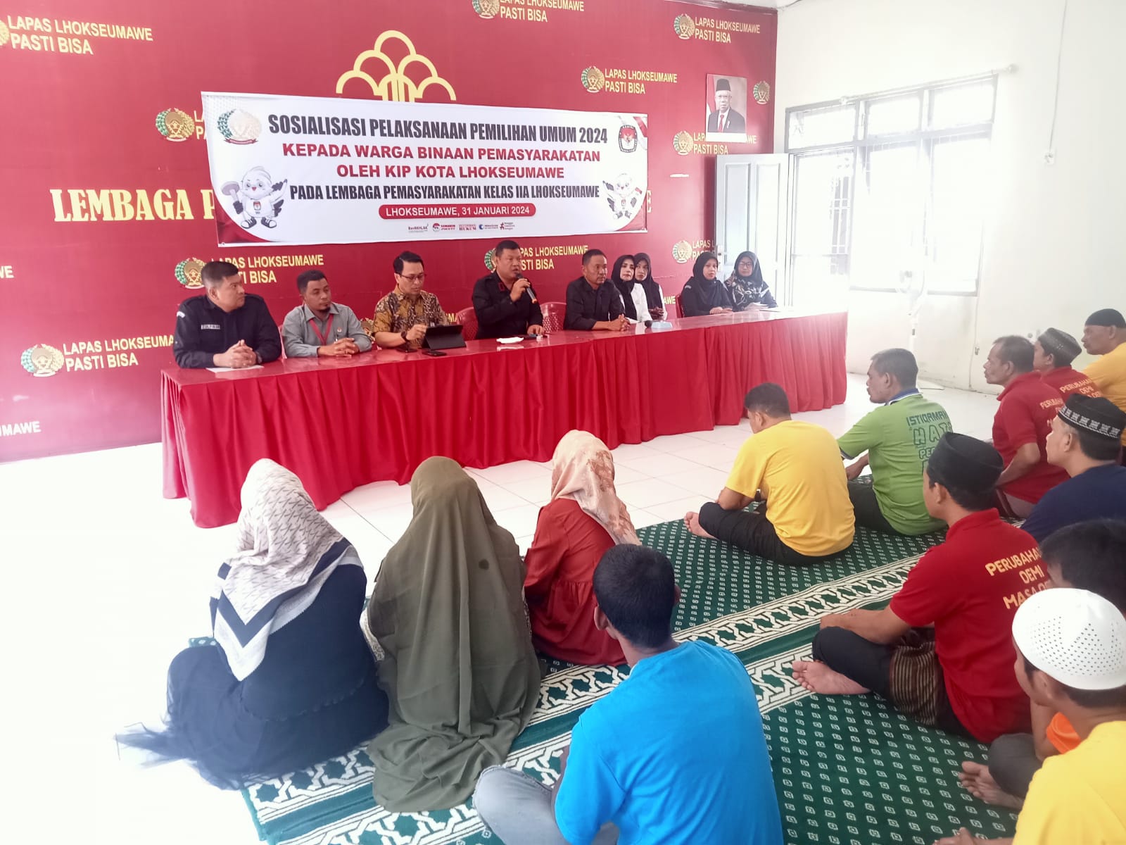 KIP Sosialisasikan Pemilu Di Lapas Lhokseumawe