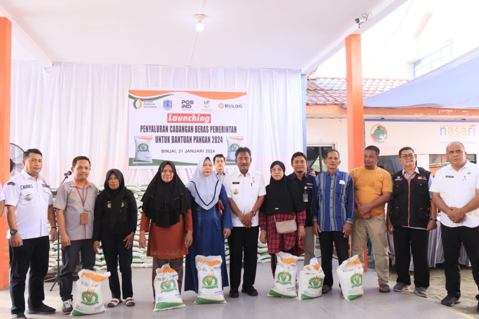 Pemko Binjai Salurkan Bantuan Pangan Beras