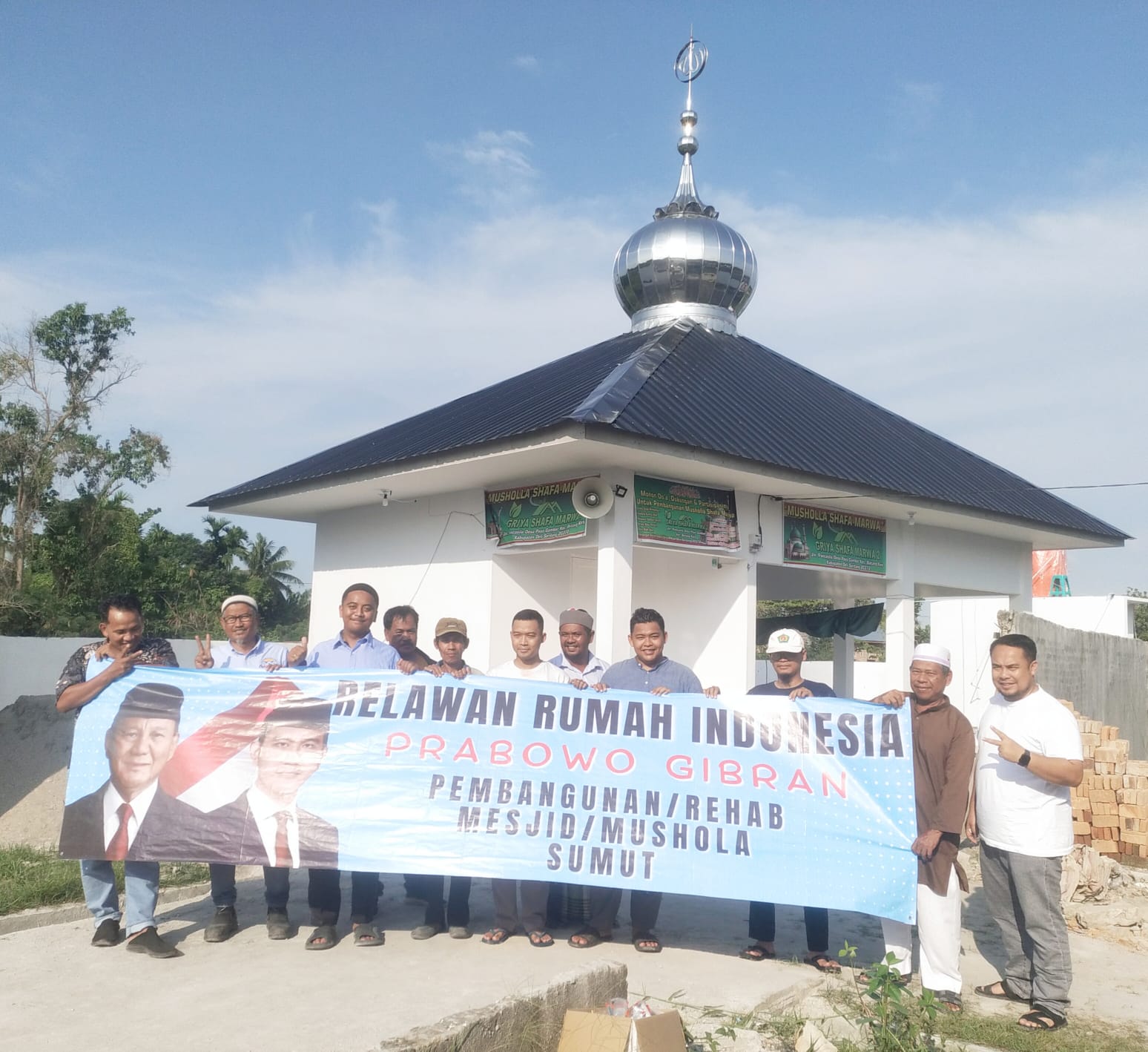 Relawan Prabowo-Gibran Bangun Musala Untuk Warga Di Deliserdang