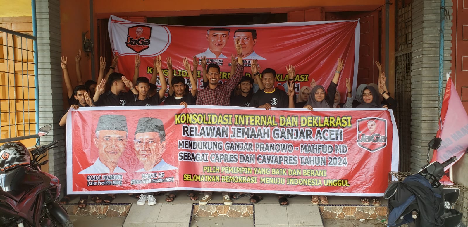 JaGa Deklarasikan Dukungan Ganjar -Mahfud Di Lhokseumawe