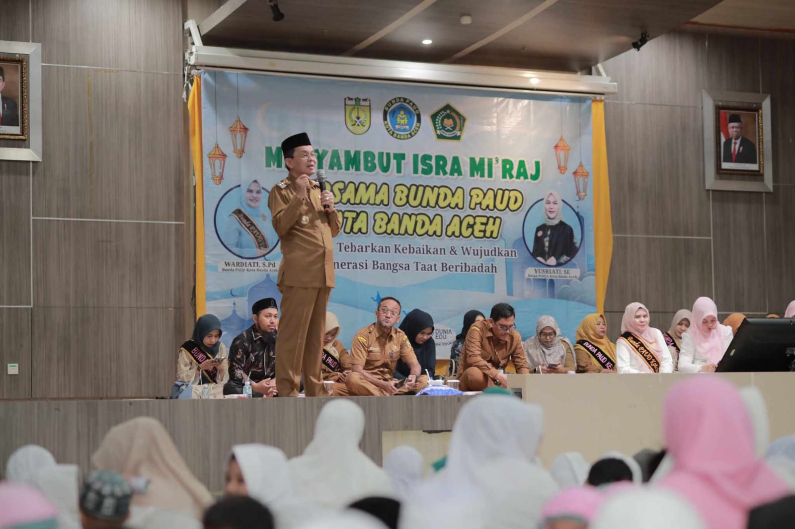 Hadiri Isra Mikraj Yang Digelar Bunda PAUD, Ini Pesan Pj Wali Kota