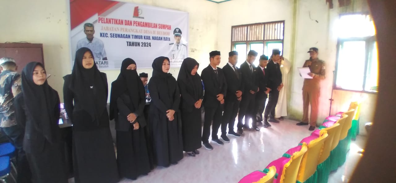 Aparatur Desa Ie Beudoh Diganti Dan Dilantik