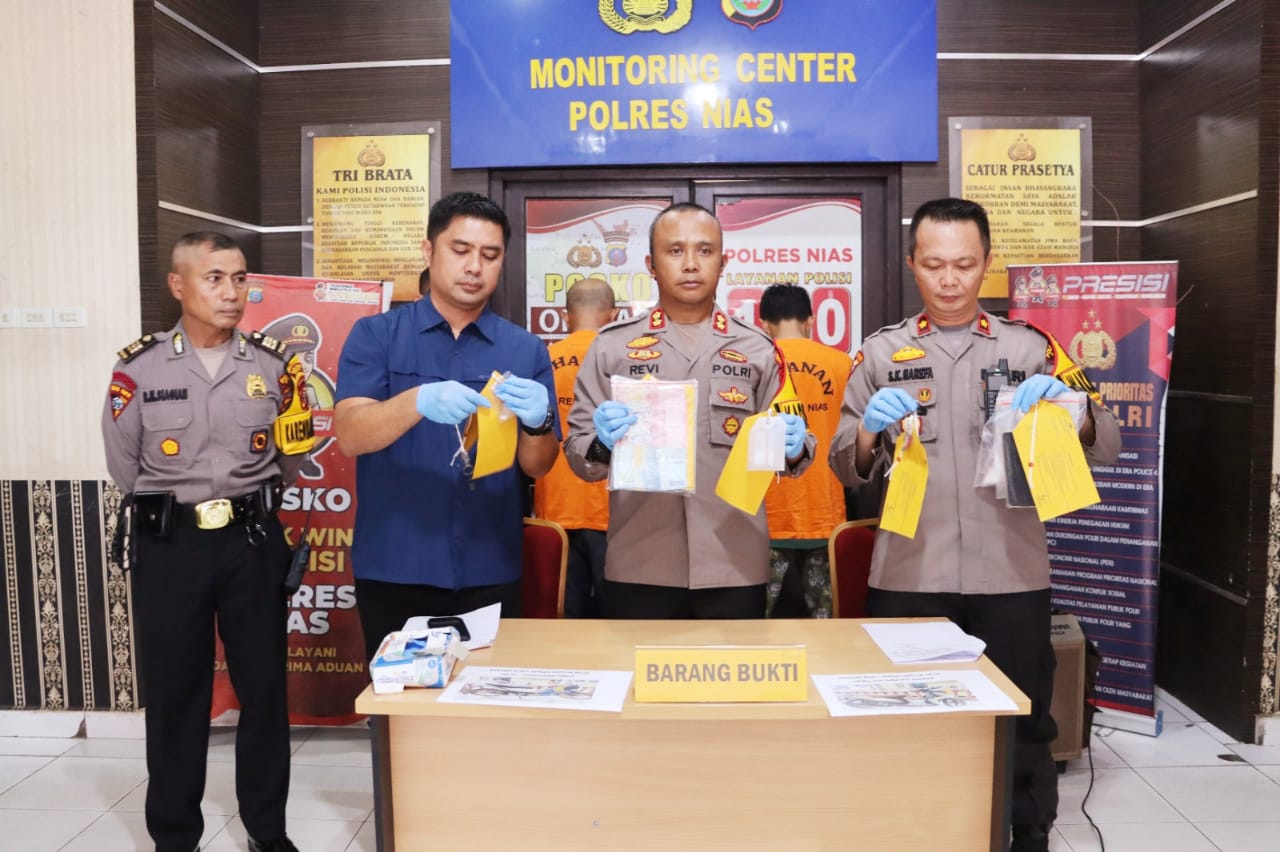 Lagi, Polres Nias Tangkap 2 Tersangka Pengedar Narkoba