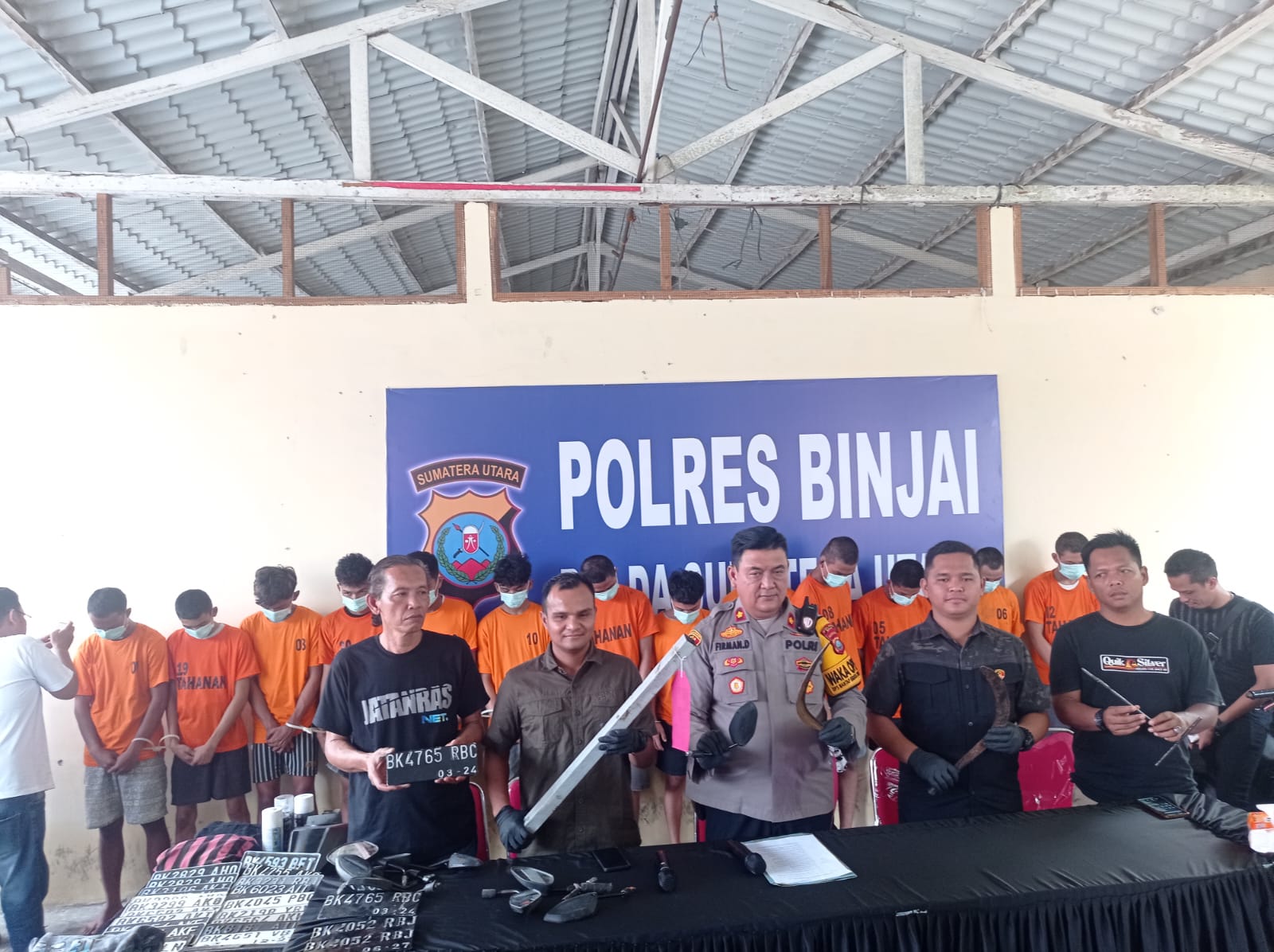 Polres Binjai Sikat 13 Pelaku Begal