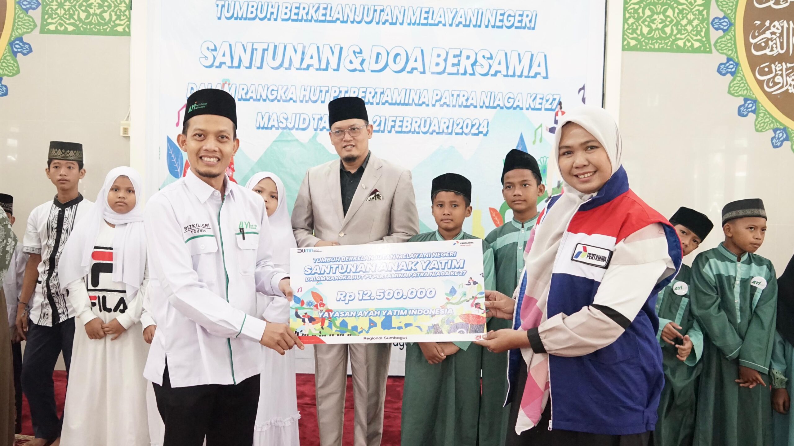 Pertamina Patra Niaga Berbagi Kebahagiaan Bersama Anak Yatim Piatu