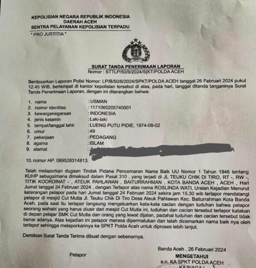 Pengurus BKM Polisikan Kepala SMK Farmasi Cut Meutia