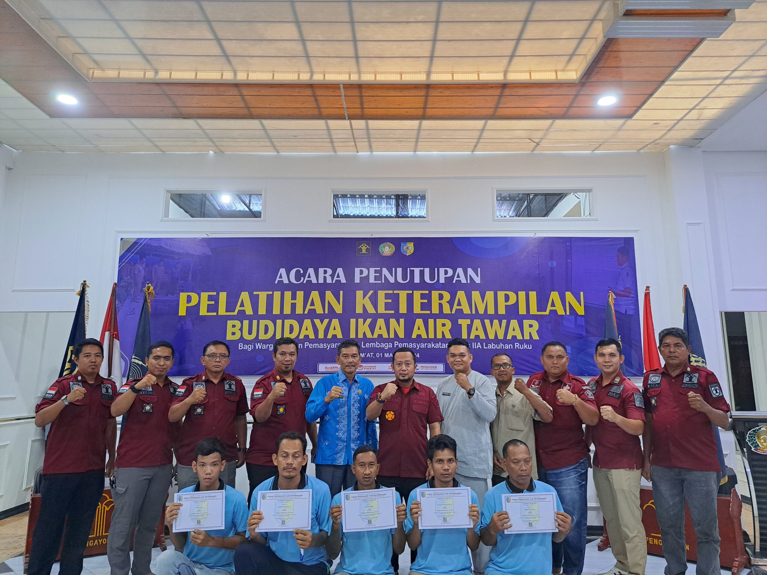Kalapas Labuhan Ruku Tutup Pelatihan Budidaya Ikan Air Tawar