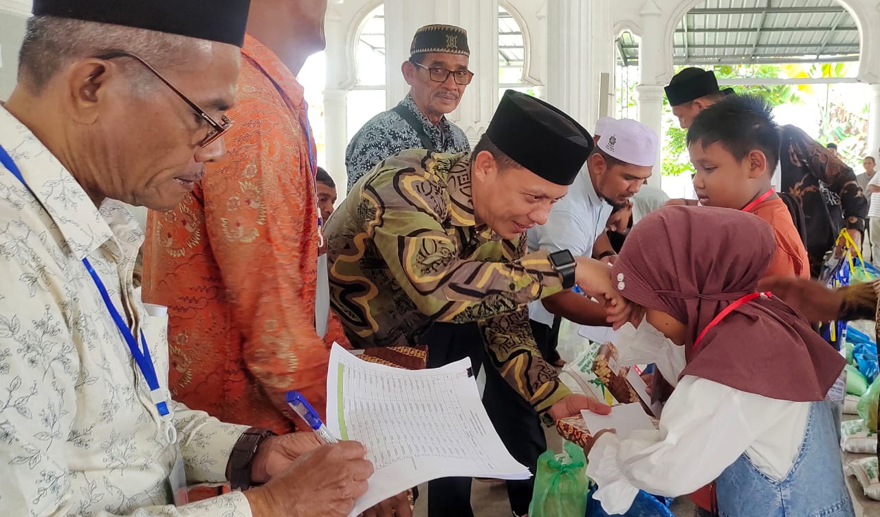 Sambut Ramadan, Pemerintah Kecamatan Kembang Tanjong Santuni 205 Yatim