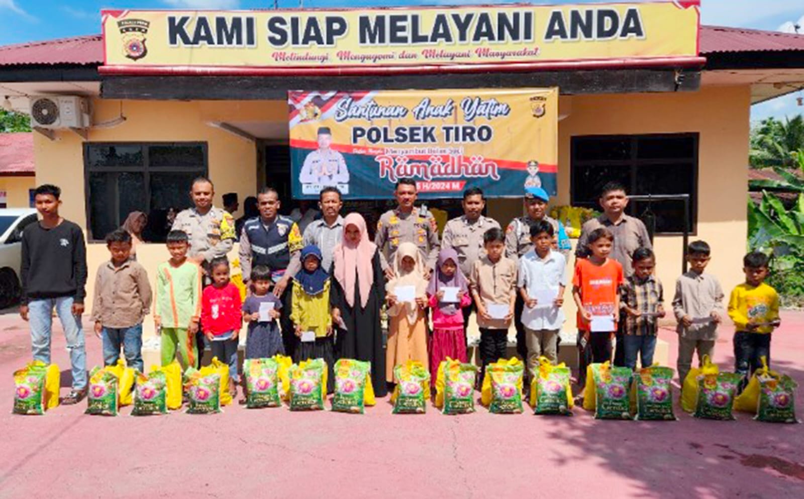 Sambut Ramadan, Polsek Tiro Santuni Anak Yatim Dan Piatu