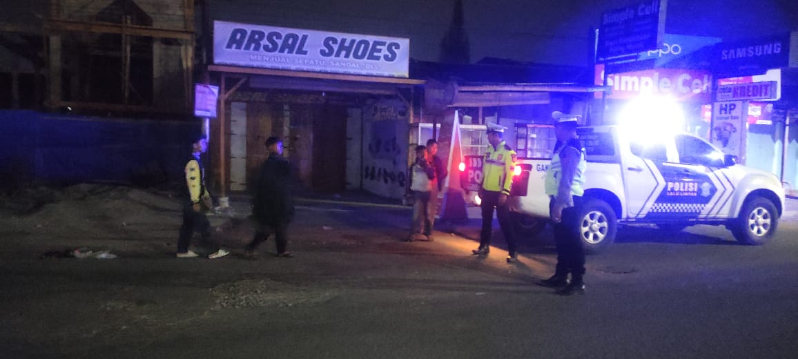Cegah Balap Liar, Satlantas Polres Aceh Tengah Patroli Malam