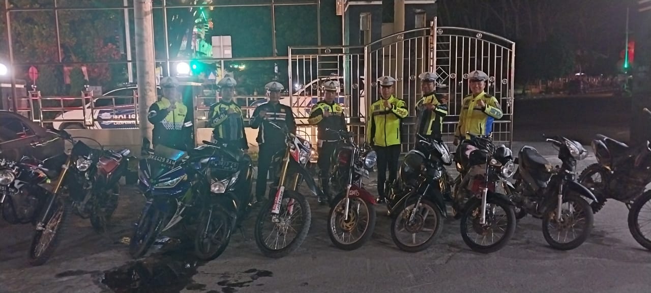 Puluhan Sepeda Motor Knalpot Brong Diamankan Satlantas Aceh Tengah