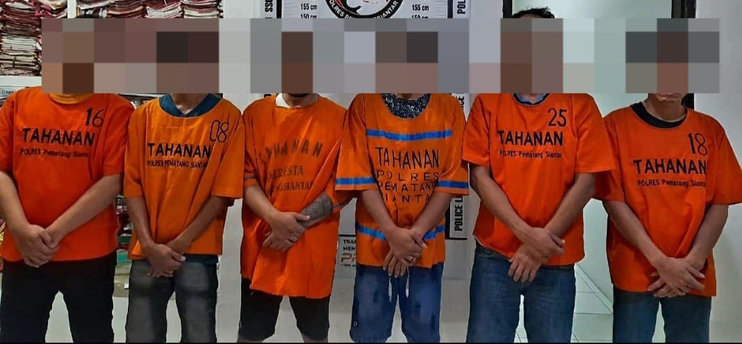 Ramai-ramai Konsumsi Sabu, Polres P.Siantar Ringkus 6 Pria