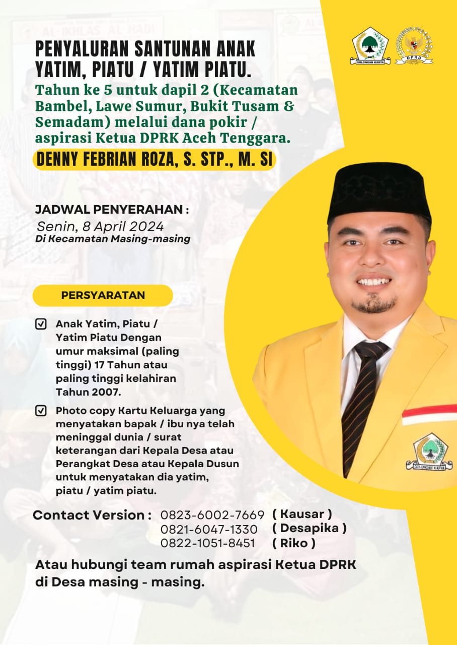 Denny Febrian Santuni Anak Yatim Dan Piatu