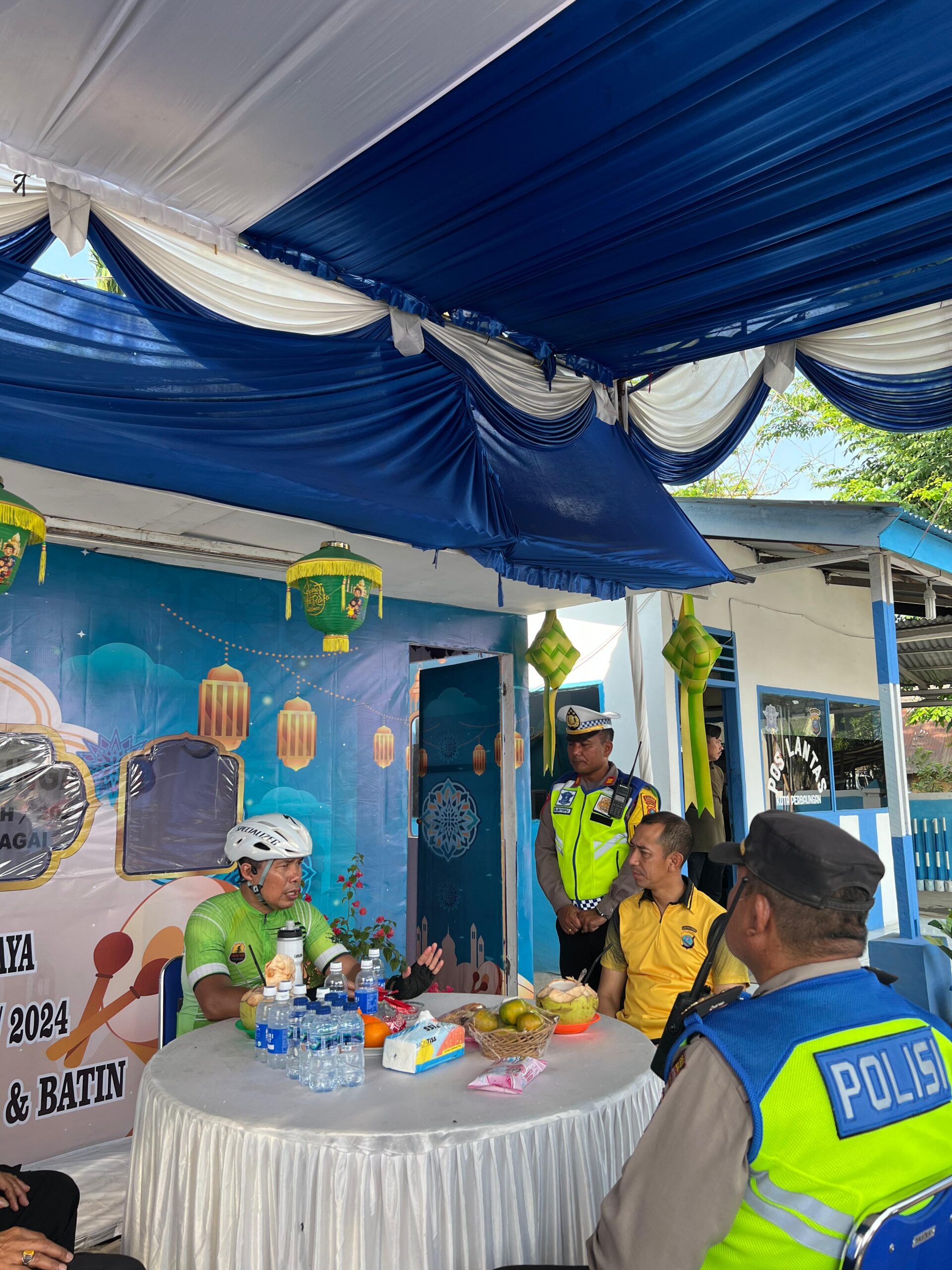 Bersepeda, Wakapolda Sumut Tinjau Pos Pam Di Sergai