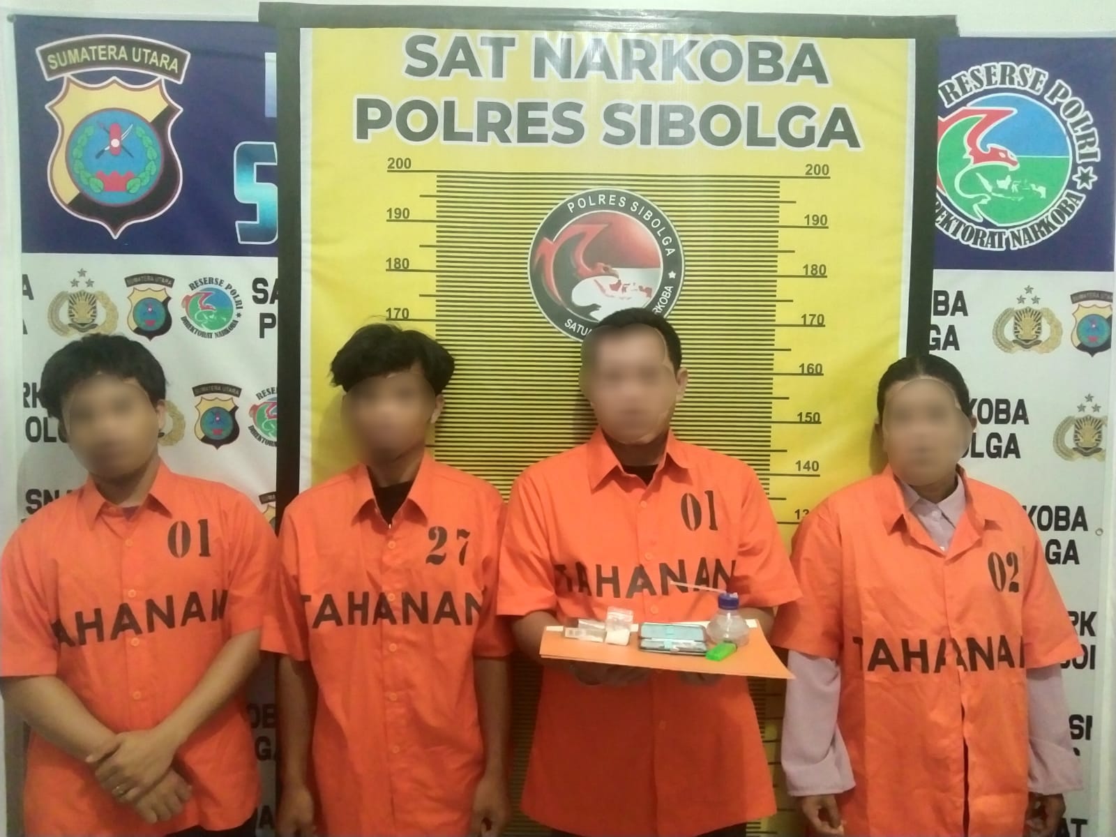 Polres Sibolga Ringkus Empat Tersangka Penyalahguna Narkoba