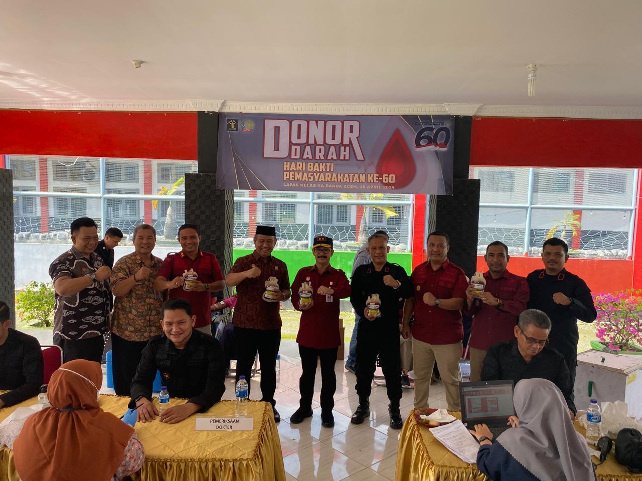 Bapas Banda Aceh Semarakkan HBP Ke-60 Dengan Donor Darah
