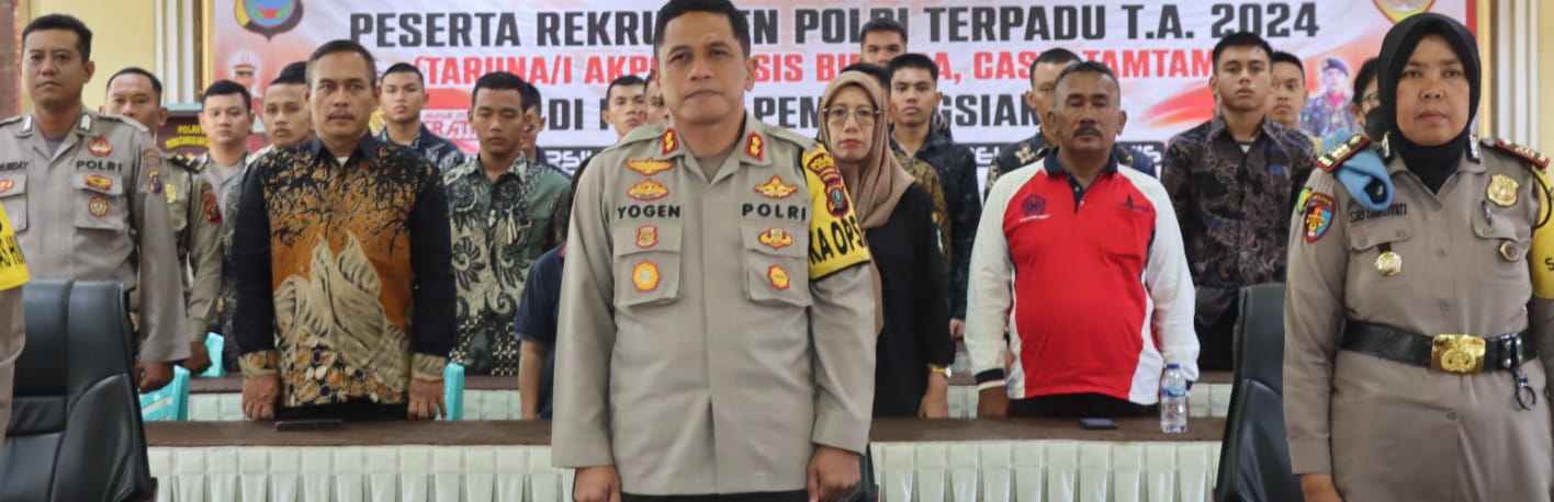 Kapolres P. Siantar Pimpin Teken Pakta Integritas Seleksi Polri