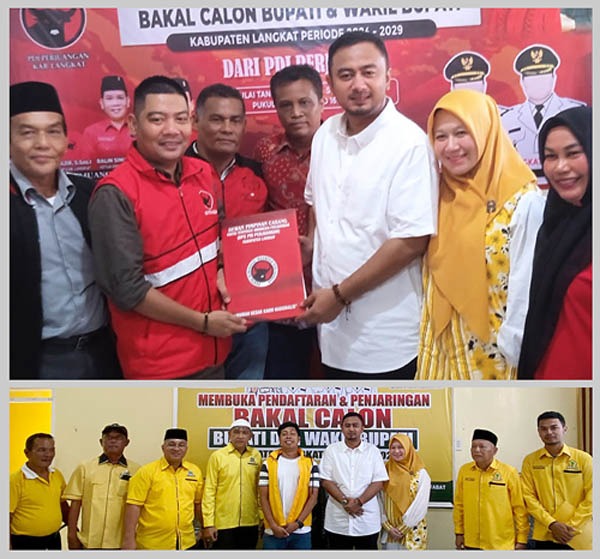 Rizky Yunanda Sitepu Daftar Calon Bupati Langkat Ke PDIP Dan Golkar