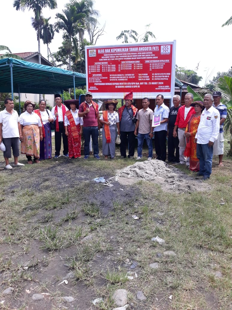 Plang Perjuangan Telah Dipasang, Masyarakat Laucih Siap Pertahankan Tanahnya
