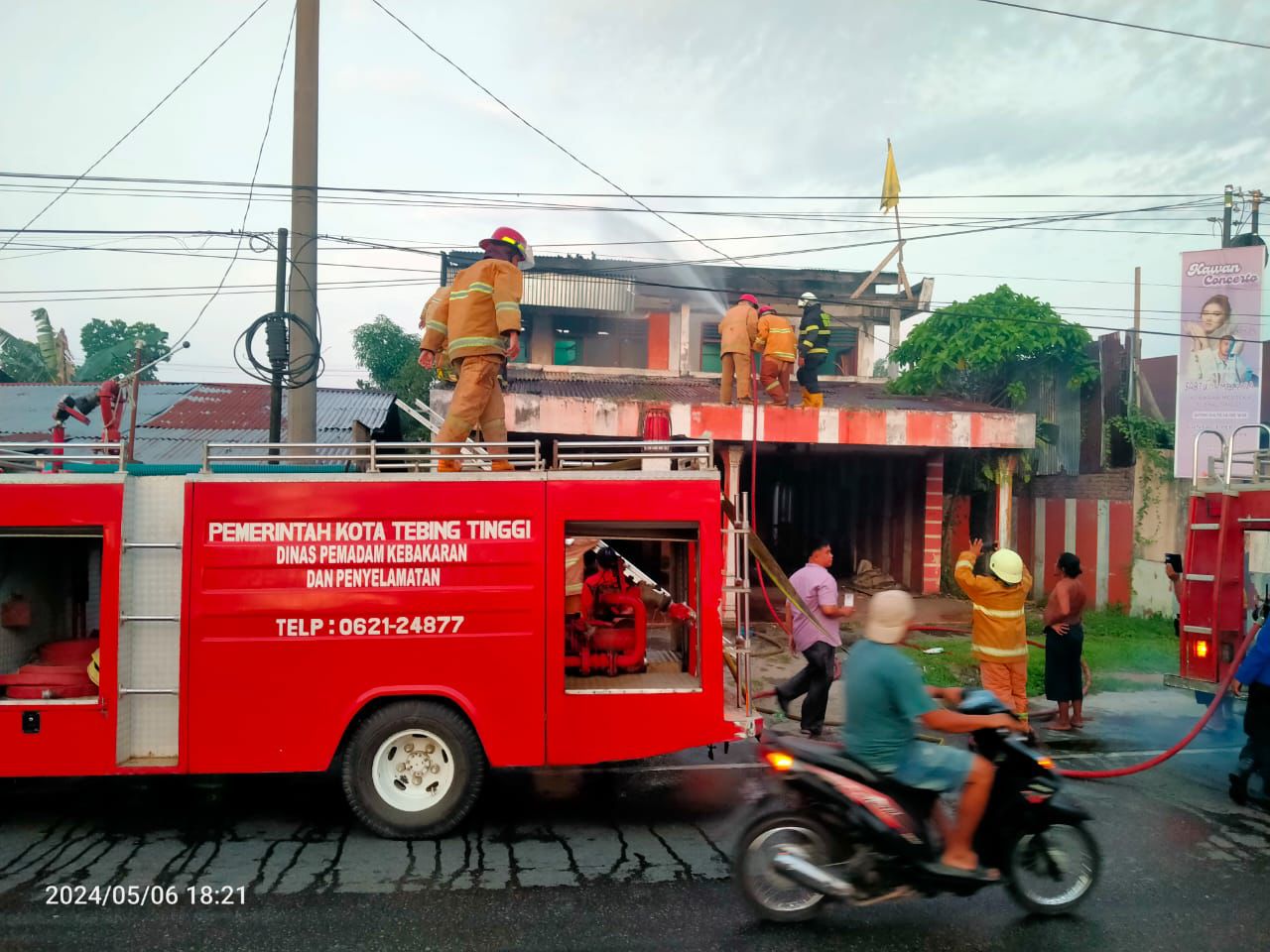 Di Tebingtinggi, Ruko Nyaris Ludes Terbakar
