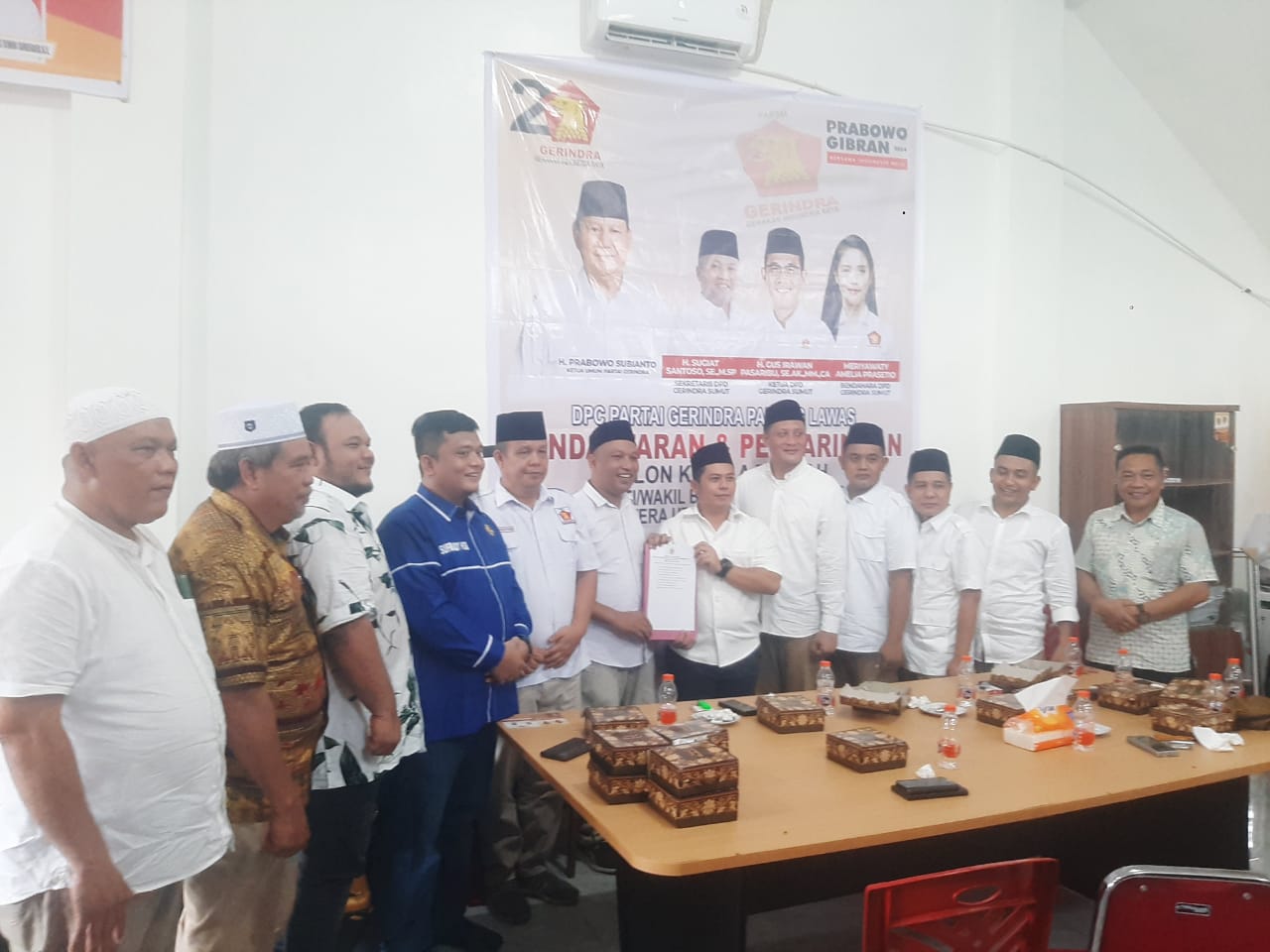 Dua Balon Bupati Sudah Mendaftar Ke Partai Gerindra Palas