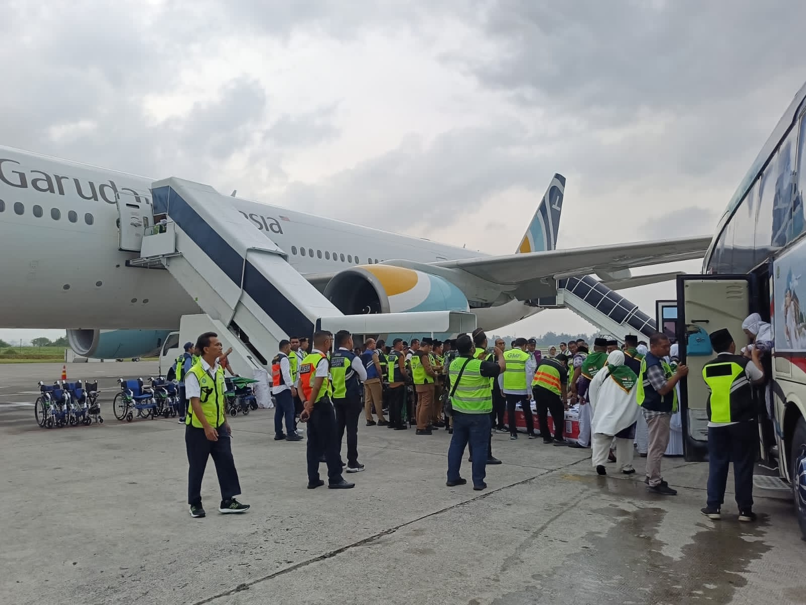 Kloter 1 Asal Kab.Asahan Terbang Lancar Di KNIA