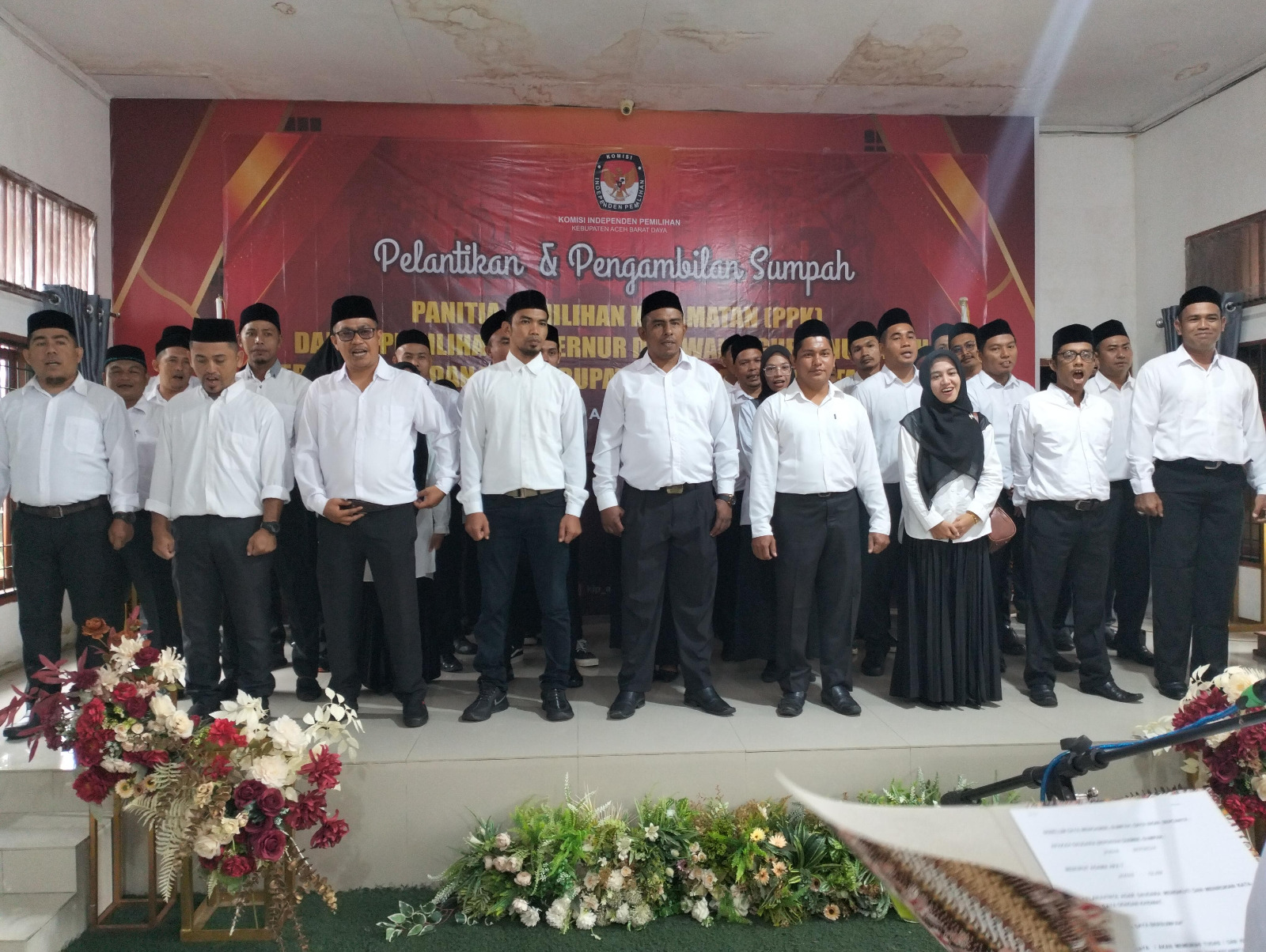 KIP Lantik 45 PPK Pilkada Abdya 2024