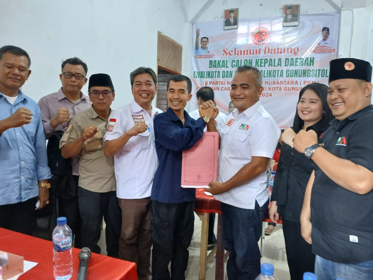 Pasangan Yusman Dawolo dan Yostinus Hulu Mendaftar Di PKN Gunungsitoli