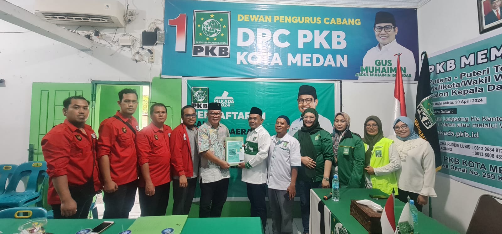 Ketua Desk Pilkada PKB Medan Terima Rudy Hermanto Daftar Calon Wakil Walikota