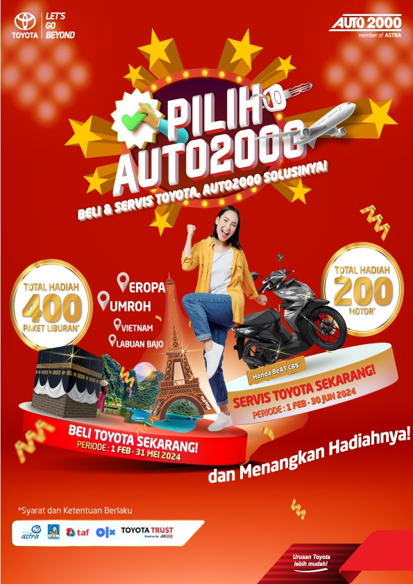 Auto 2000 Medan Siapkan 400 Paket Umroh Dan Liburan Untuk Pembelian Toyota